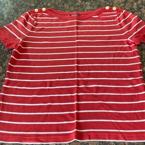 American living women’s red short sleeve top
